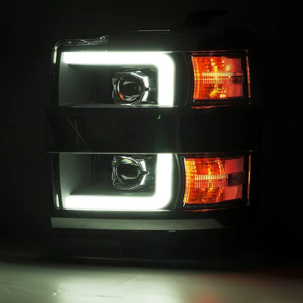 AlphaRex Pro-Series Halogen Projector Headlights - Jet Black, 2015-2019 Silverado LML/L5P - Image 5