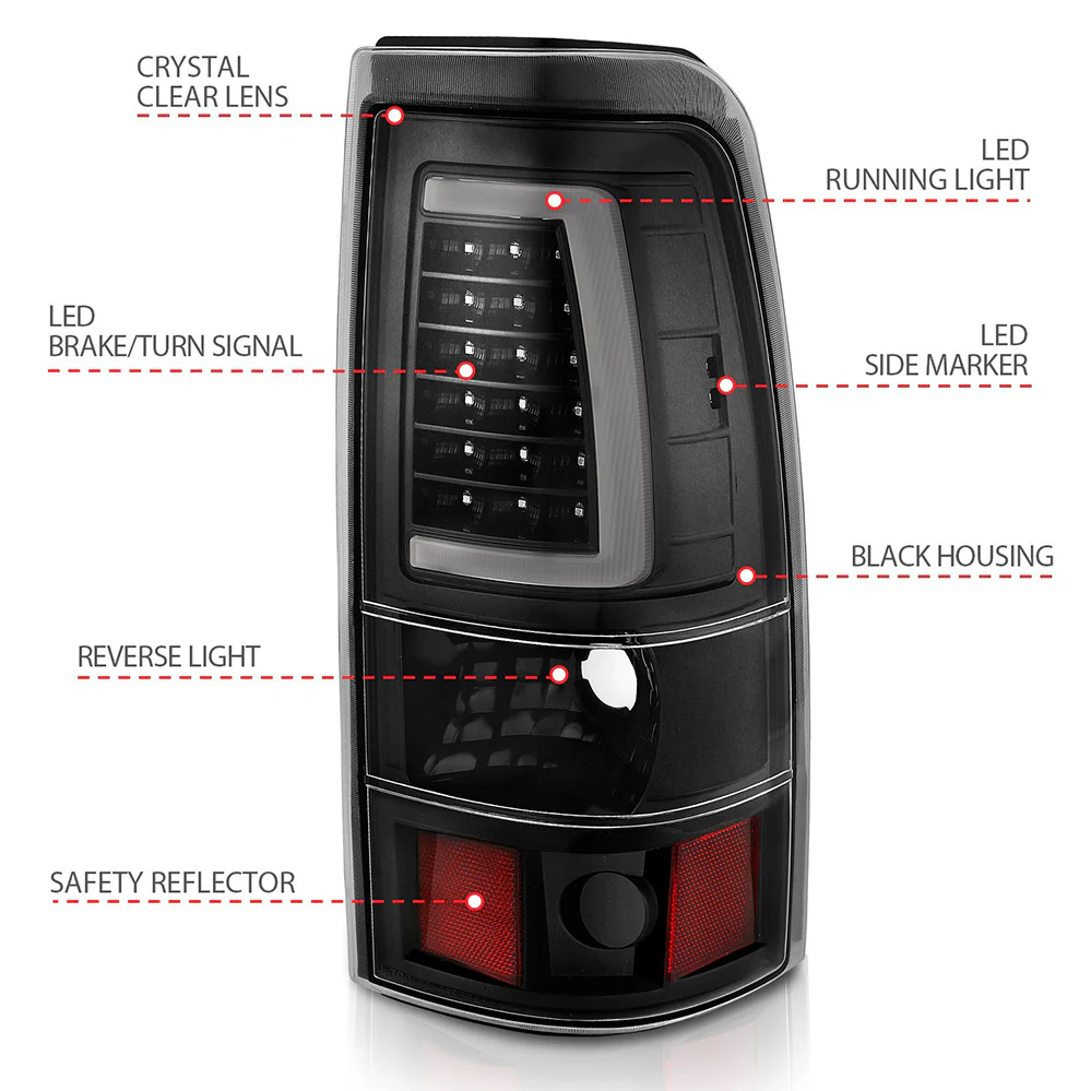 Anzo LED Tail Lights - Black 2001-2007 LB7/LLY/LBZ - Image 4