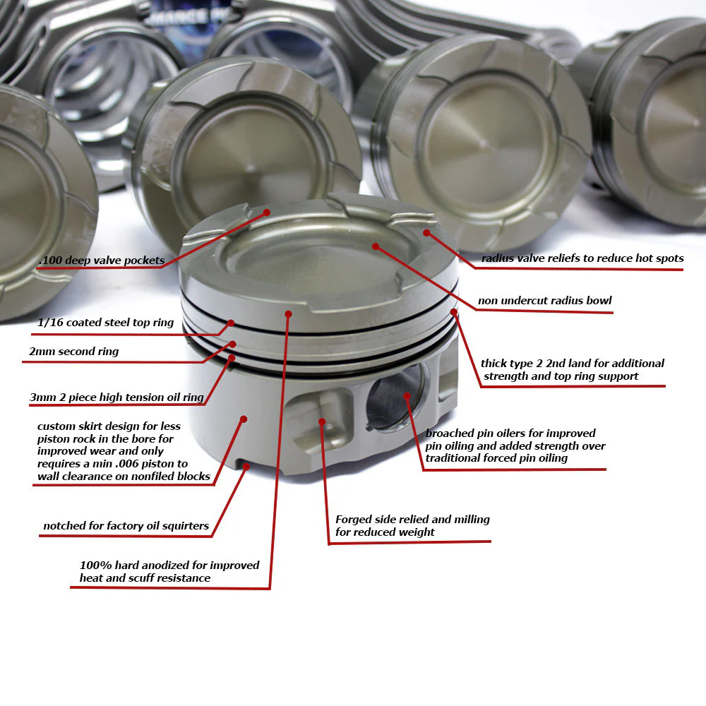 Carrillo Hybrid Duramax Piston and Rod Kit, 2001-2016 LB7/LLY/LBZ/LMM/LML - Image 2