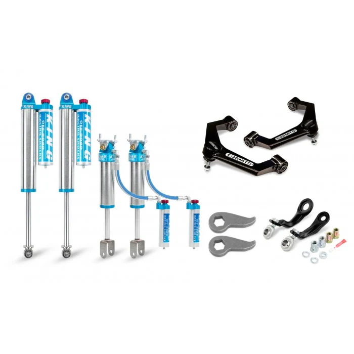 Cognito 3" Elite Leveling Kit with King 2.5 Reservoir Shocks, 2011-2019 LML/L5P