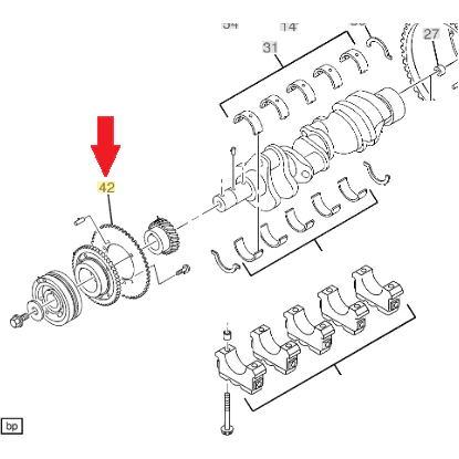 Crankshaft Position Sensor Exciter Ring, 2001-2005 LB7/LLY - Image 2