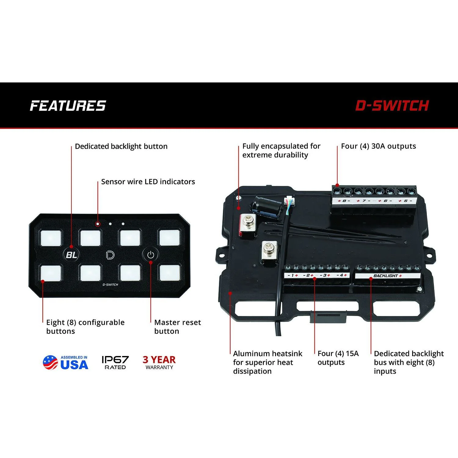 Diode Dynamics D-Switch 8-Channel Switch Panel - Image 4