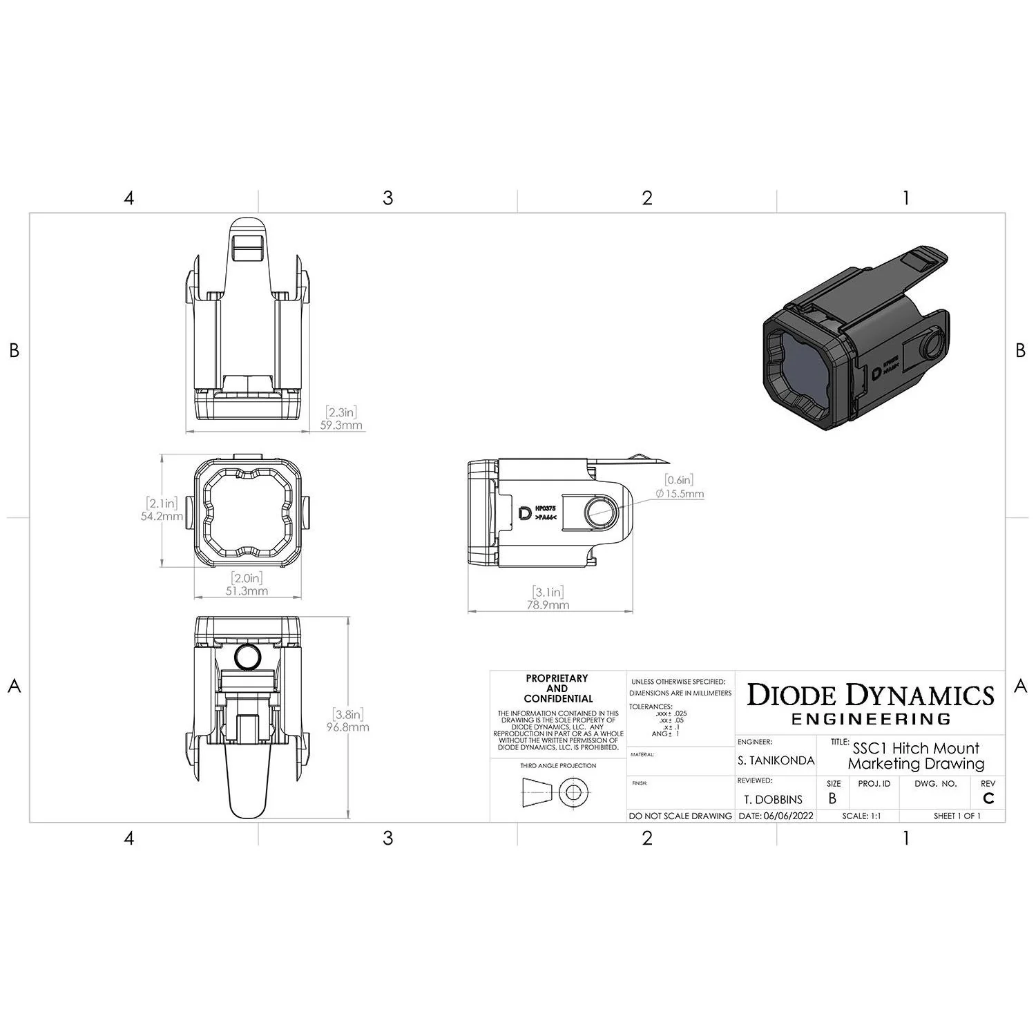 Diode Dynamics Hitch Mount LED Pod Reverse Kit, 2020-2023 LM2/LZ0 - Image 6