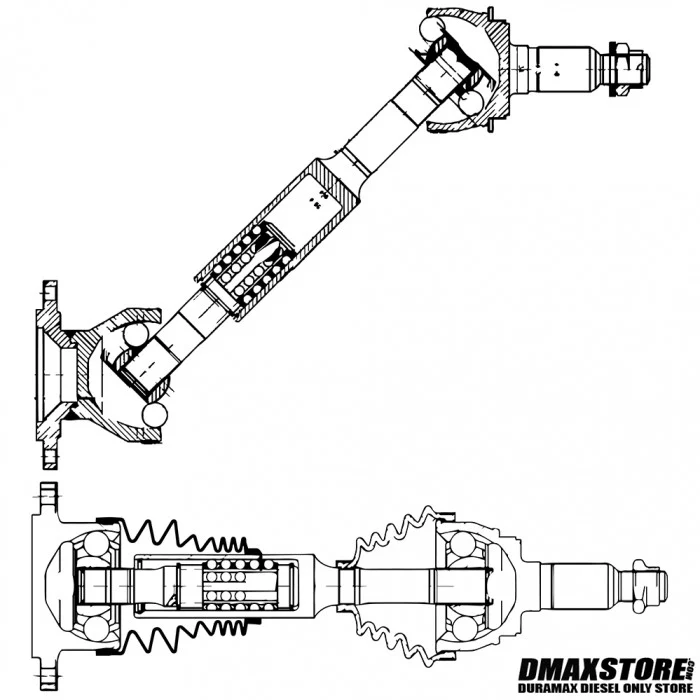 DMAX Extended Travel Front CV Axle Assembly, 2001-2010 LB7/LLY/LBZ/LMM - Image 12