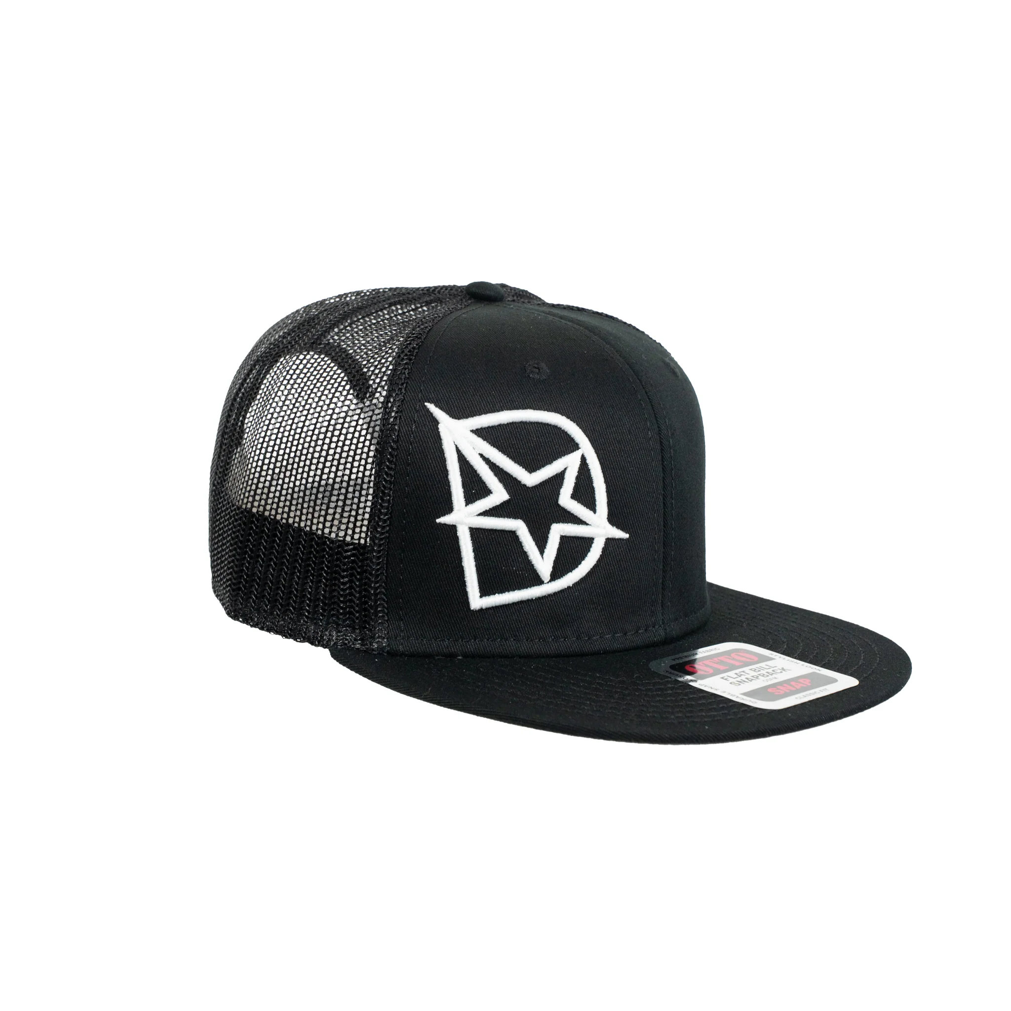 DmaxStore D-Star Snapback Hat (White/Black) - Image 2