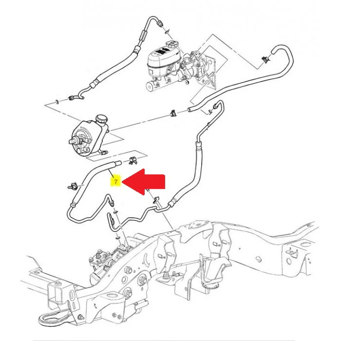 DmaxStore Power Steering Gear Outlet Line, 2007.5-2010 LMM - Image 6