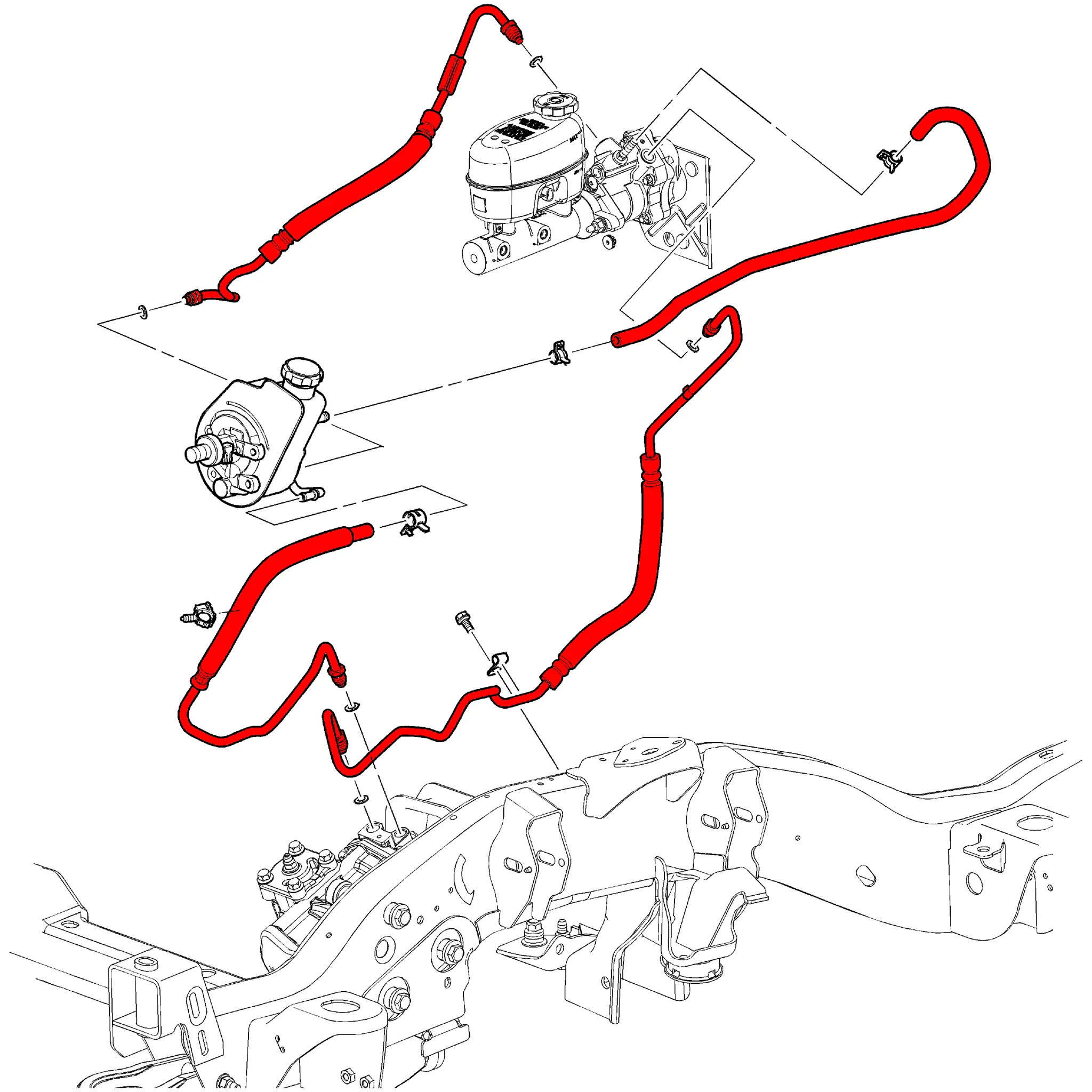 DmaxStore Power Steering Line Hose Kit, 2007.5-2010 LMM - Image 6