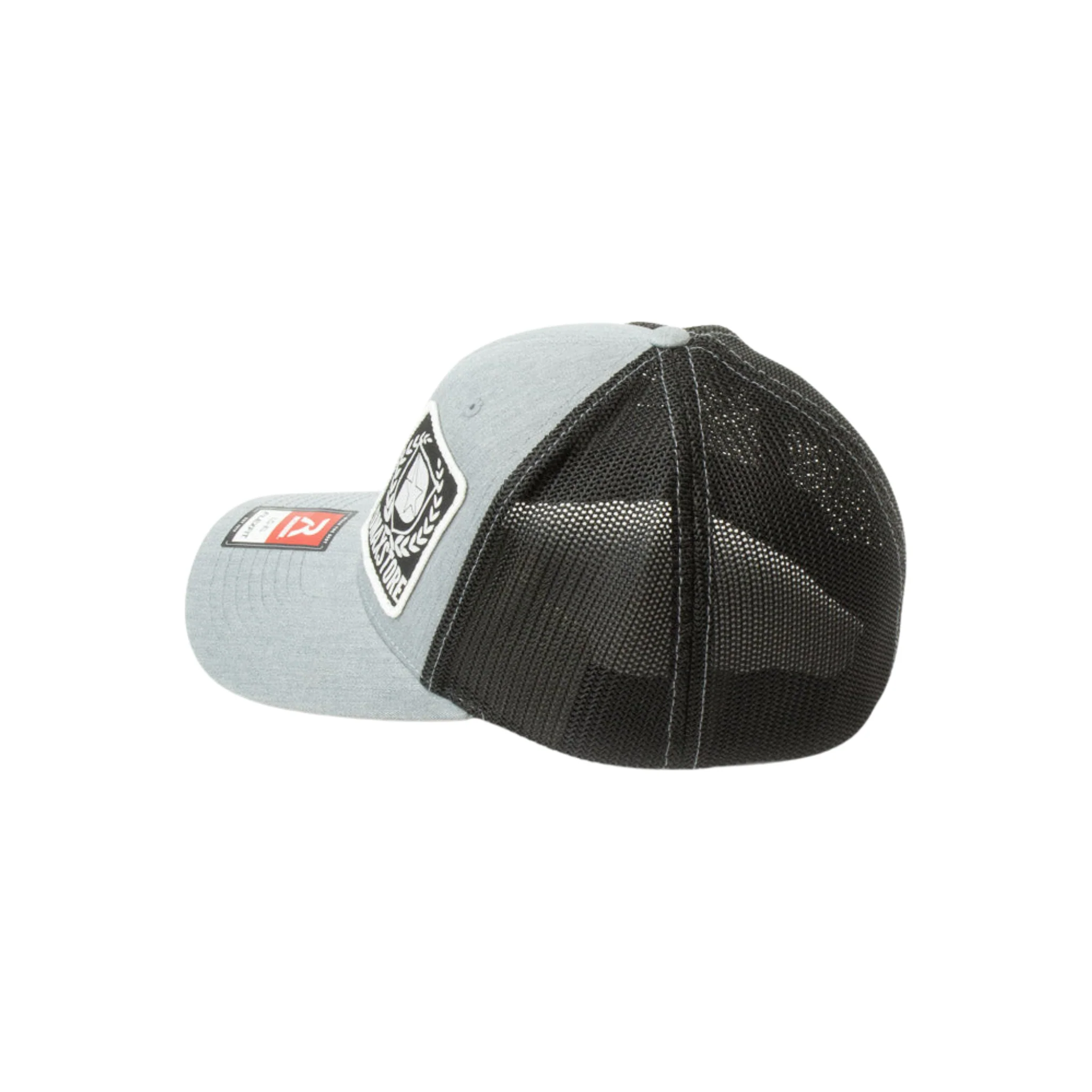 DmaxStore Woven Crest Patch R-Flex Fitted Trucker Hat - Image 4