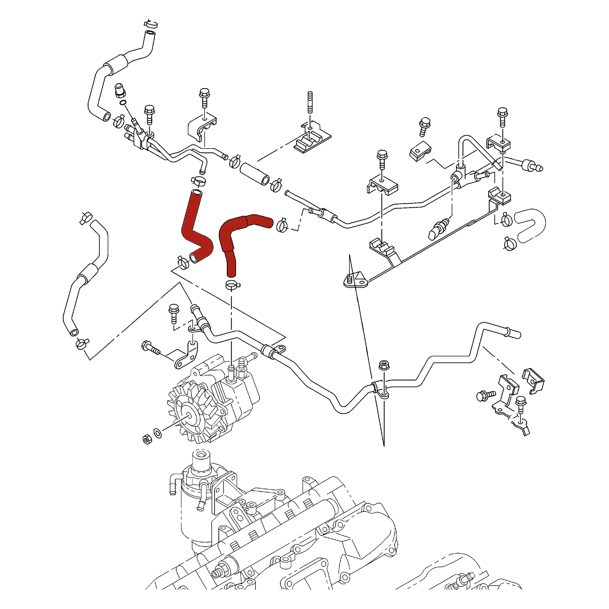 DmaxStore CP3 Injection Pump Hose Kit, 2006-2010 LBZ/LMM - Image 2