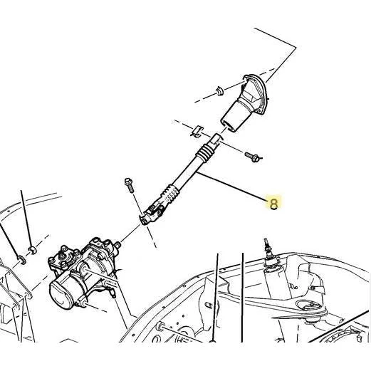 GM Lower Steering Shaft, 2001-2010 LB7/LLY/LBZ/LMM - Image 2