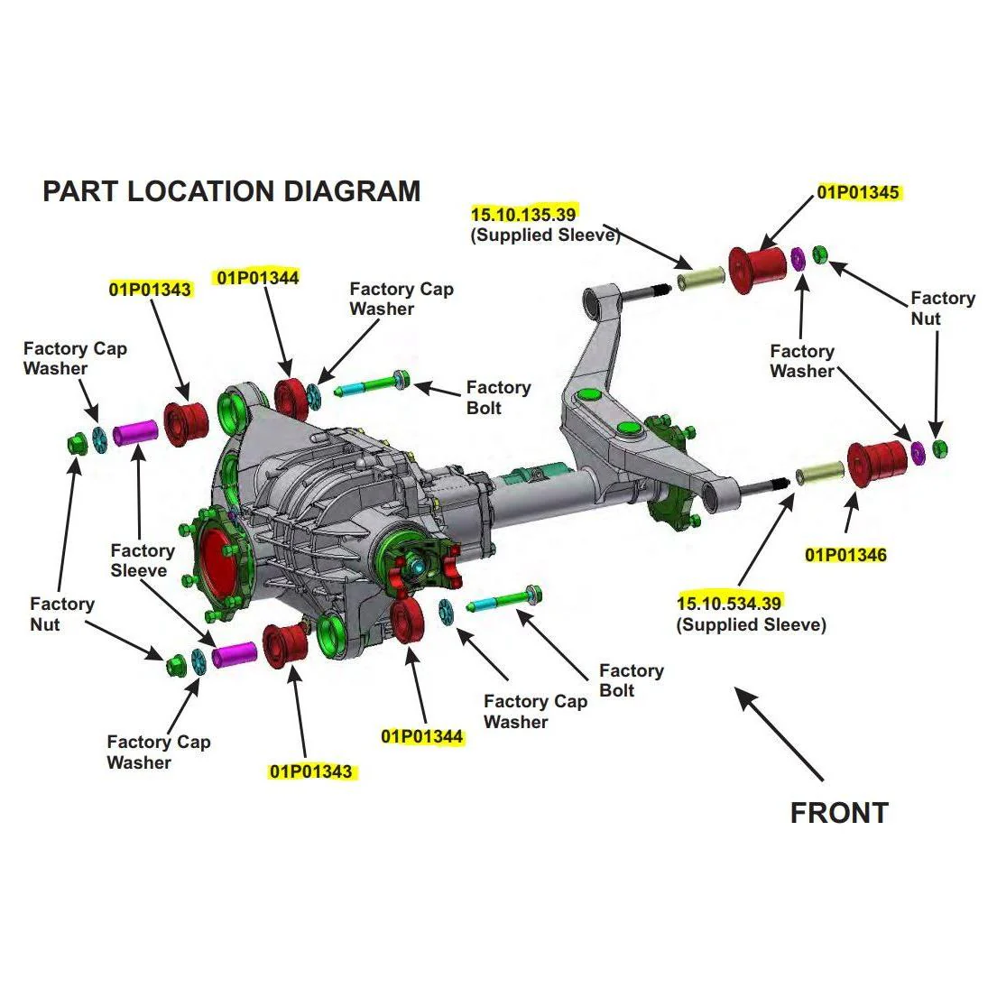 Energy Suspension Polyurethane Front Differential Mount Bushings, 2001-2010 LB7/LLY/LBZ/LMM - Image 4