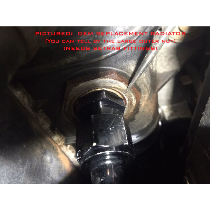 Fleece Performance Setrab Fittings for Aftermarket Radiators, 2001-2010 LB7/LLY/LBZ/LMM - Image 3