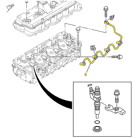 GM Fuel Injector Return Line, 2001-2004 LB7 - Image 3