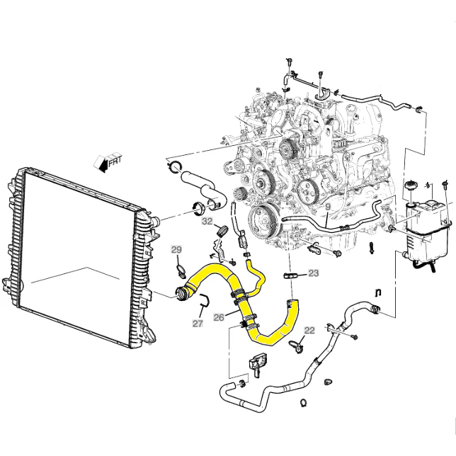 GM Lower Radiator Hose, 2020-2026 L5P