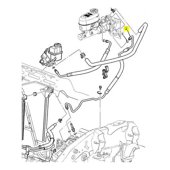 GM Power Steering Gear Inlet Line, 2011-2015 LML - Image 2