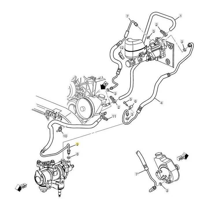 GM Power Steering Gear Outlet Line, 2001-2005 LB7/LLY - Image 2