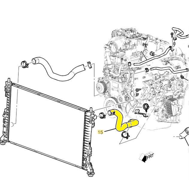 GM Upper Radiator Hose, 2020-2026 LM2/LZ0 - Image 3