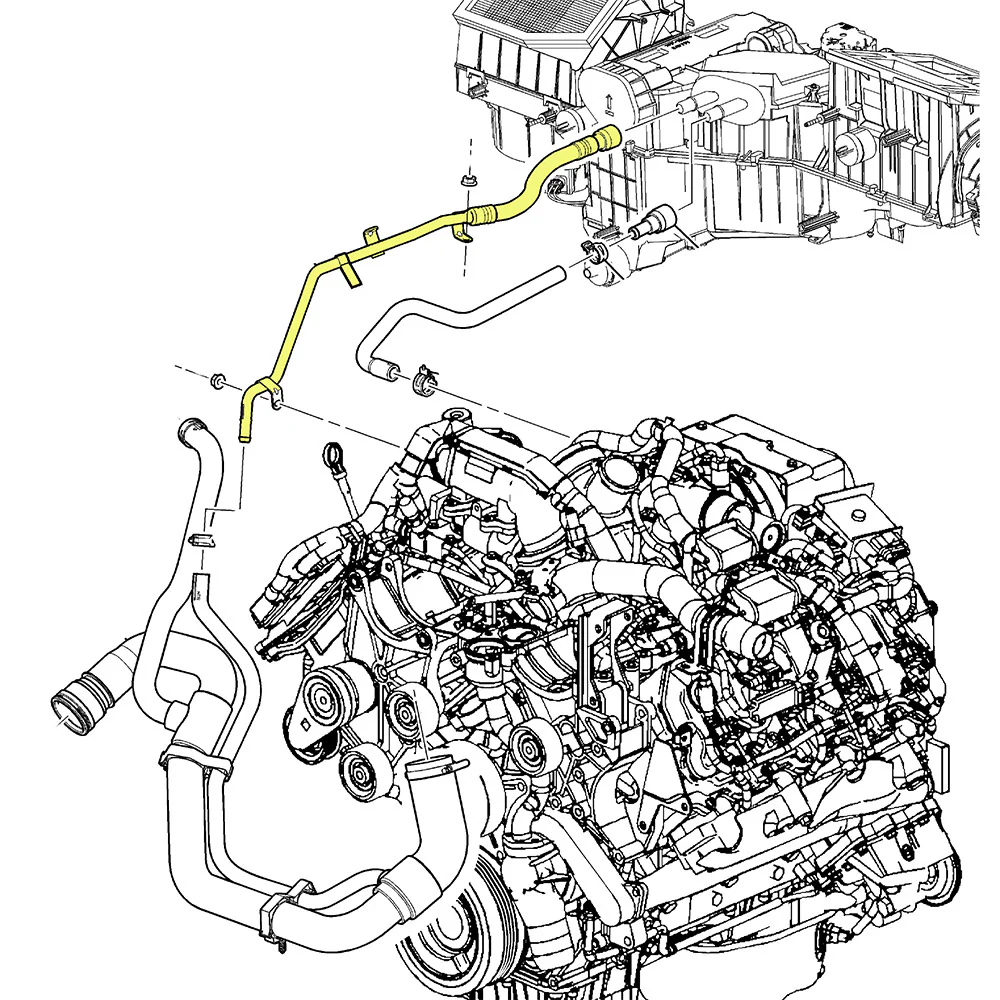 GM Heater Outlet Hose, 2006-2010 LBZ/LMM - Image 3