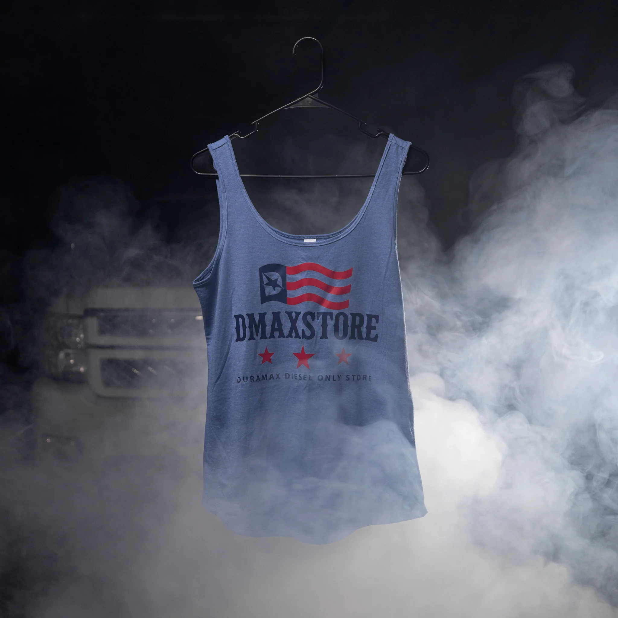 Ladies DmaxStore Blue USA Tank - Image 4