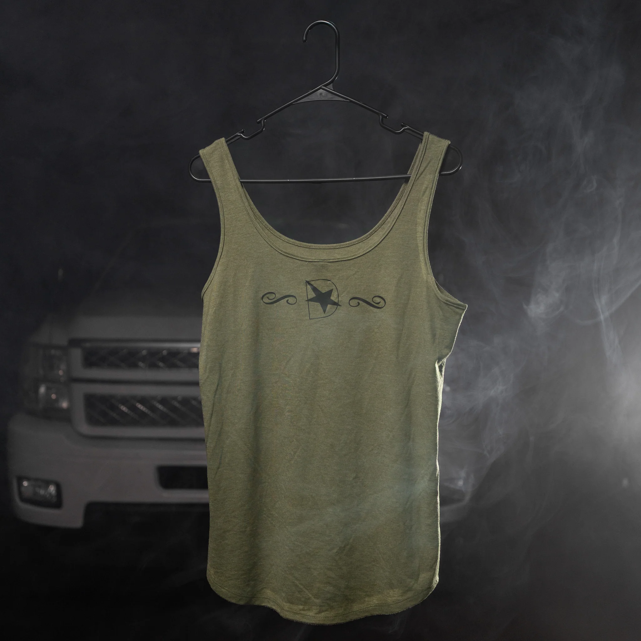 Ladies DmaxStore Olive USA Tank - Image 5