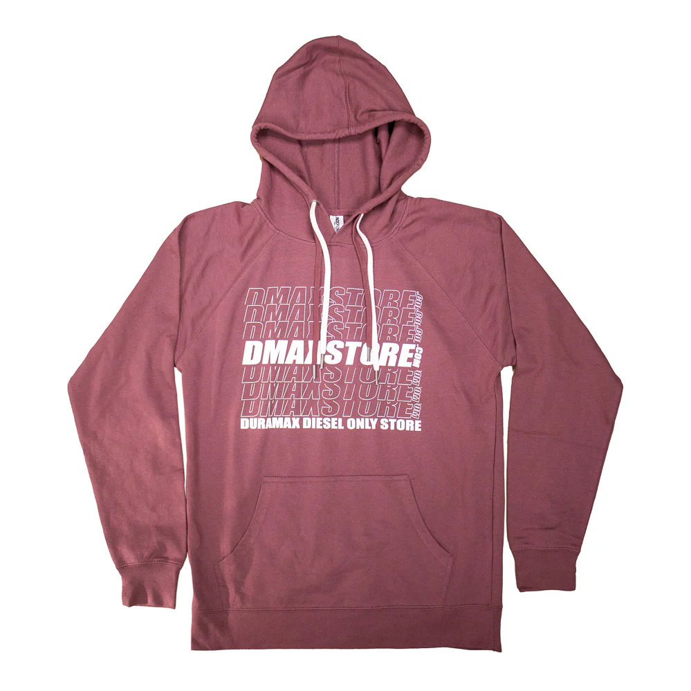 Ladies DmaxStore Stacked Lightweight Hooded Sweatshirt Port