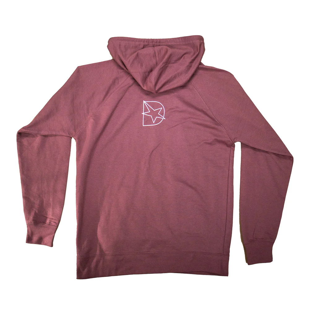 Ladies DmaxStore Stacked Lightweight Hooded Sweatshirt Port - Image 2