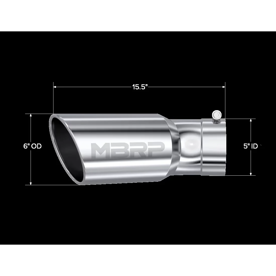 MBRP 5"X6"X15.5" T304 Exhaust Tip, 2015-2024 LML/L5P - Image 2