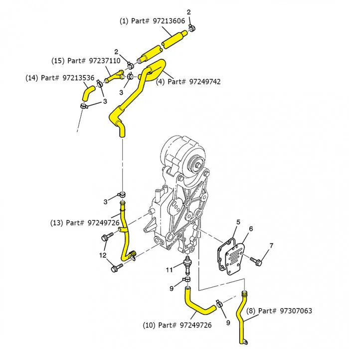 GM PCV Components, 2002-2004 LB7 (Federal Emissions)
