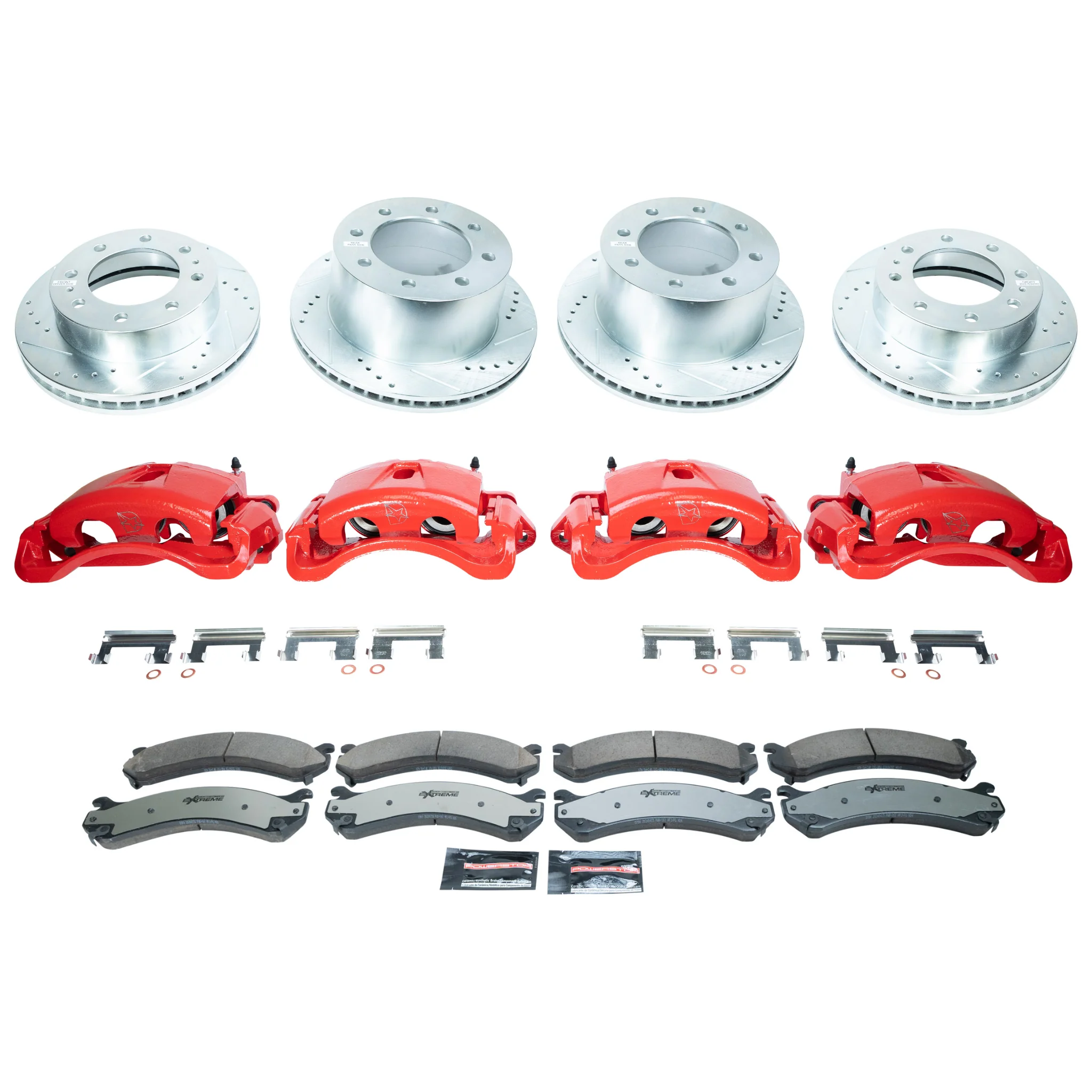 PowerStop Performance Brake & Caliper Kit, 2001-2010 LB7/LLY/LBZ/LMM Dual Rear Wheel