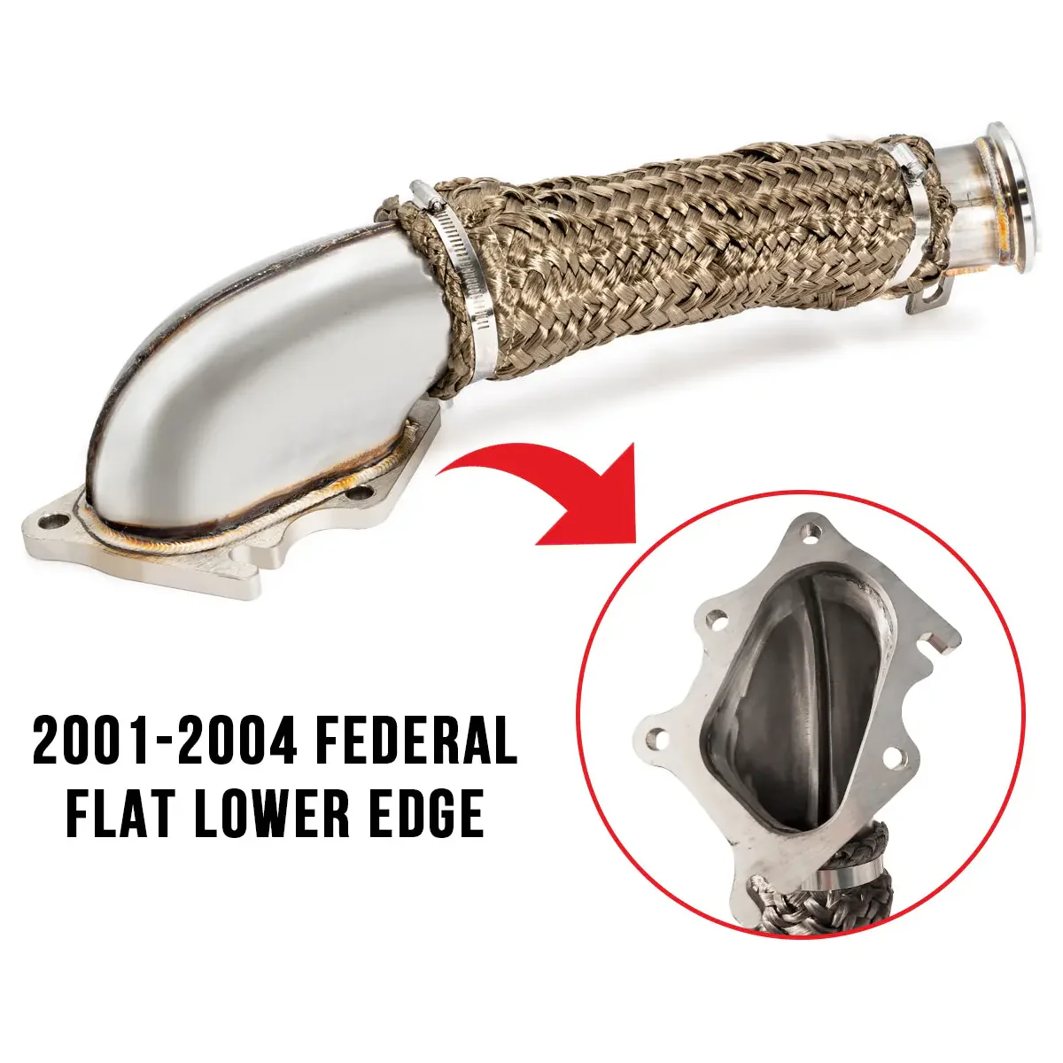 PPE 3" Stainless Downpipe, 2001-2004 LB7 Federal Emissions - Image 2