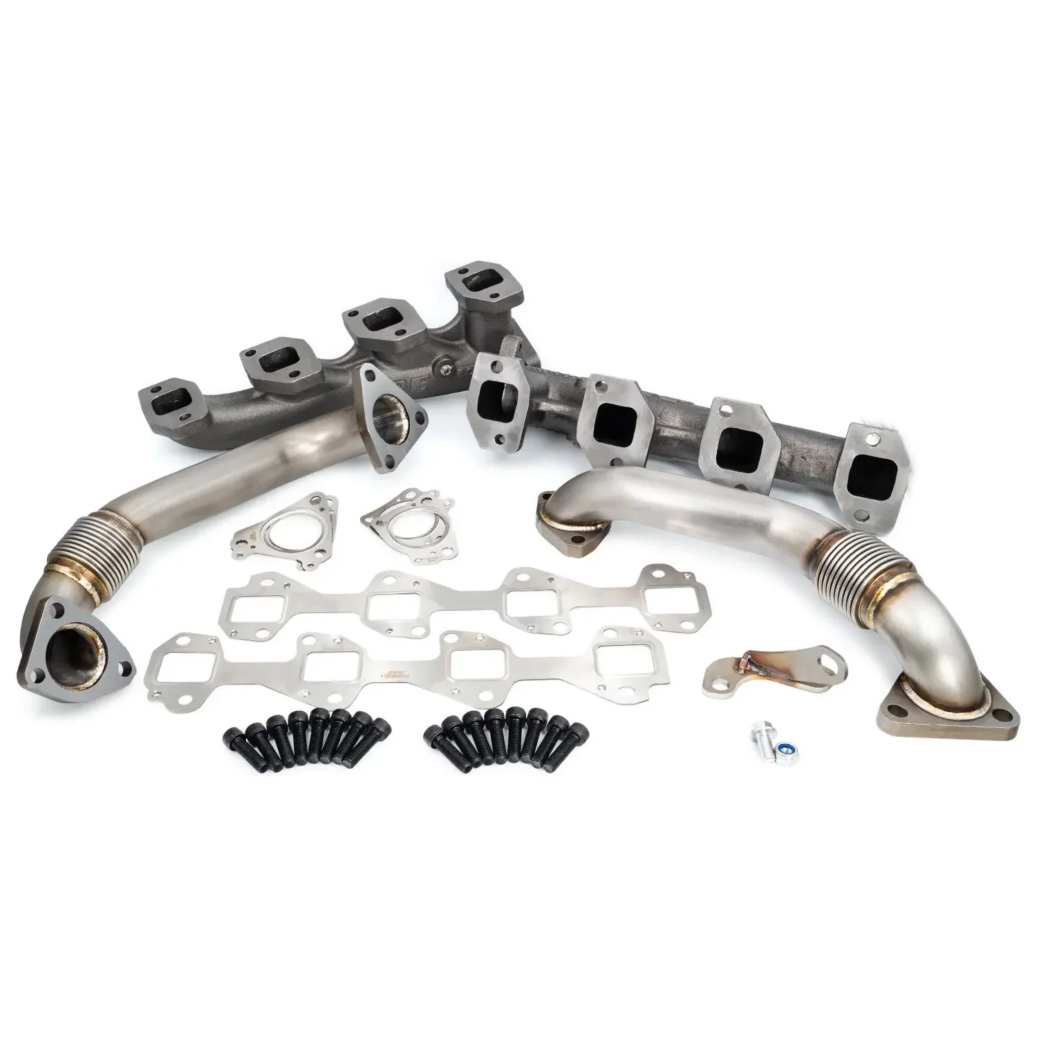 PPE High Flow Exhaust Manifold with Up-Pipes, 2001-2004 LB7 Federal Emissions