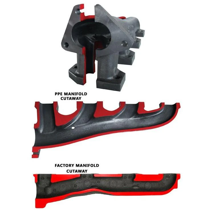 PPE High Flow Exhaust Manifold with Up-Pipes, 2001-2004 LB7 Federal Emissions - Image 3