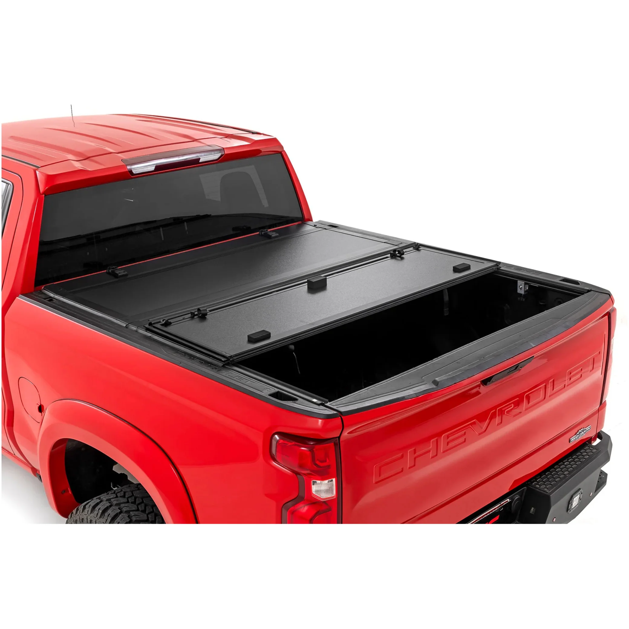Rough Country Hard Tri-Fold Flip Up Bed Cover, 2020-2025 LM2/LZ0 - Image 2
