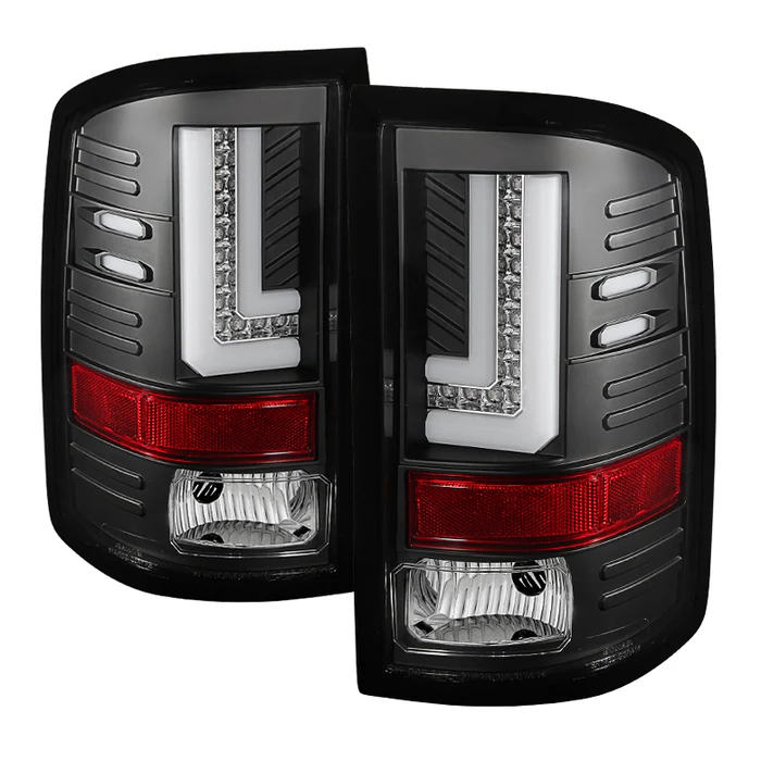 Spyder LED Tail Lights - Black Sierra 2015-2018 LML/L5P
