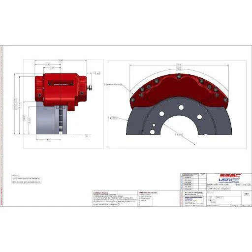 SSBC Front B8-Barbarian Direct Fit Caliper Upgrade Kit 2020-2024 L5P - Image 6
