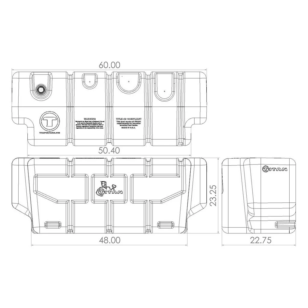 Titan 100 Gallon In-Bed Transfer Tank, 2001-2024 LB7/LLY/LBZ/LMM/LML/L5P - Image 2