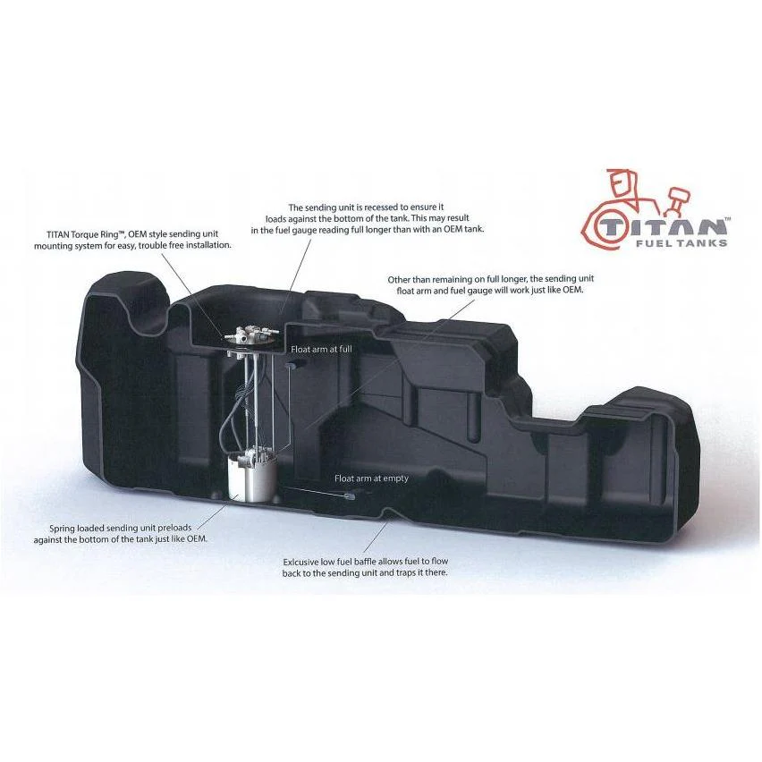 Titan 52 Gallon Fuel Tank Crew Cab Short Bed, 2001-2010 LB7/LLY/LBZ/LMM - Image 5