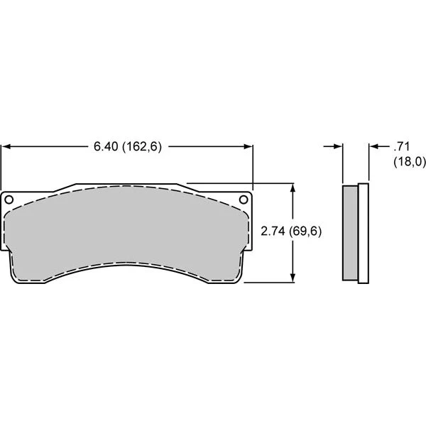 Wilwood TC6R Replacement Brake Pads, 2001-2010 LB7/LLY/LBZ/LMM - Image 2