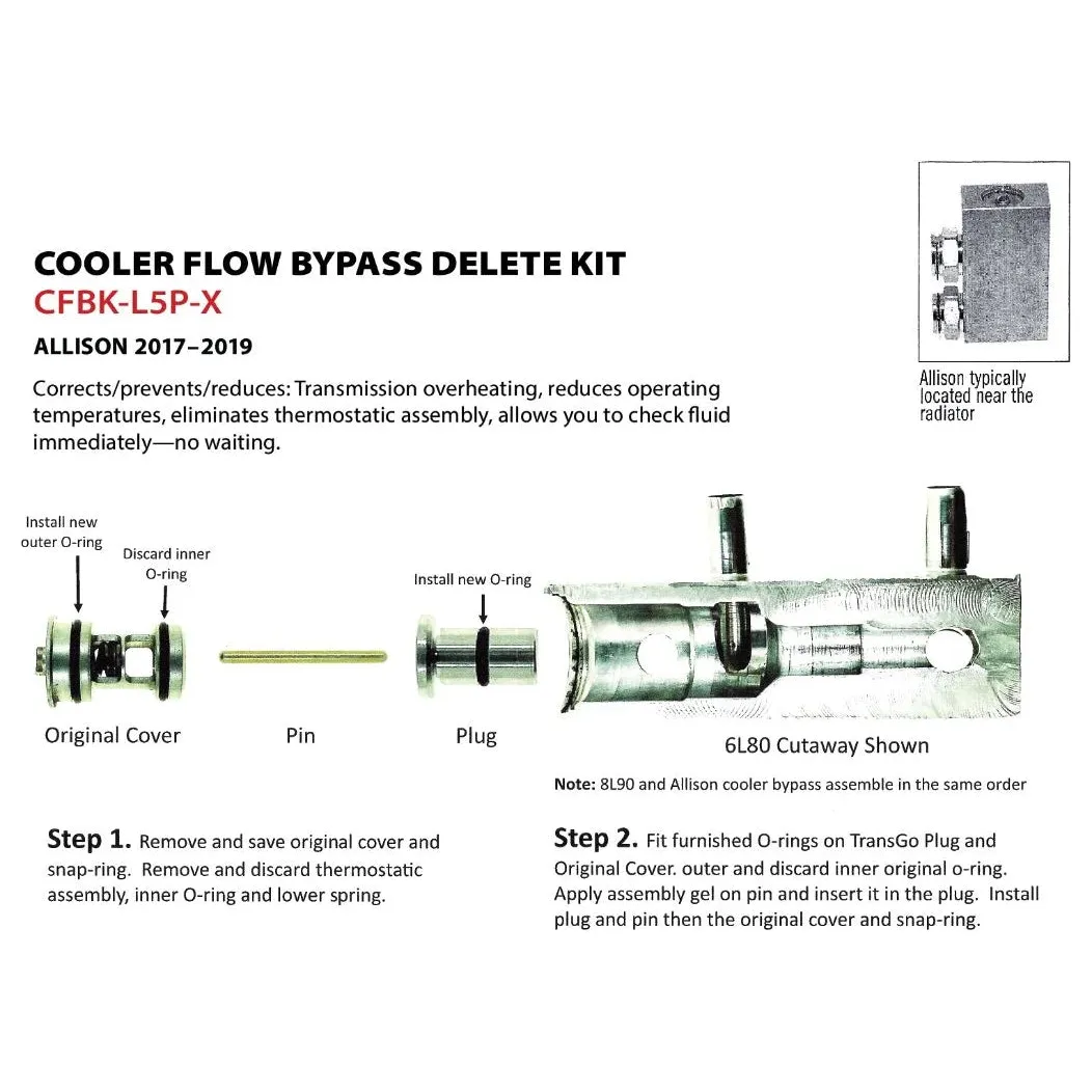 Xcalliber Cooler Flow Bypass Delete Kit, 2017-2019 L5P - Image 3